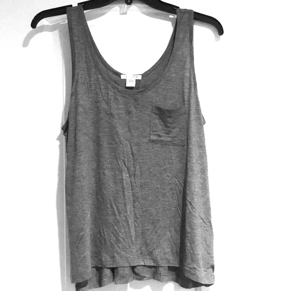 Front pocket tank with detail on back.